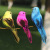 Colorful Feather Bird Simulation Bird Gardening Branch Decoration Props Decoration Foam Bird Feather Bird Garden Landscape