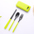 Outdoor Tableware Three-Piece Korean Style Student Portable Cutlery Box Travel Environmental Protection Set Chopsticks Spork Folding Combination