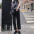 Korean Style Flanging Woolen Wide-Leg Pants Women's Autumn and Winter Cropped 2019 New Chic Style Loose High Waist Drooping Casual Pants