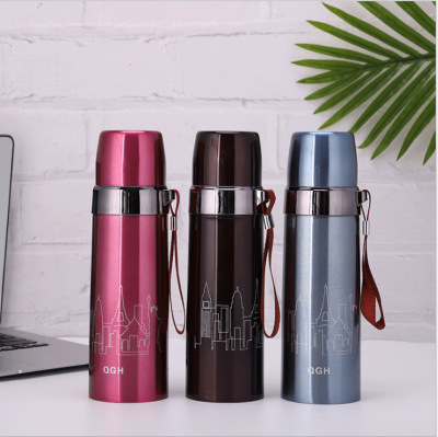 Factory Supply 304 Stainless Steel Thermos Cup Bullet Outdoor Sports Cup Advertising Gift Cup Can Be Customized
