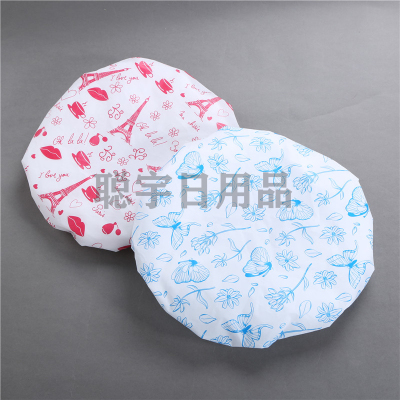 Three-in-One Double-Layer Shower Cap Thickened Adult Shower Waterproof Hair Treatment Shower Cap Hair Mask Quick Hair Dry Cap Super Absorbent