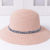 2021 Simple sun hat Cute girl sun hats bow hand made women straw cap beach big brim hat casual girls summer cap