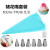 Pastry Nozzle Set Stainless Steel 6-Grain Flower Nozzle 8-Piece Set Silicone Eva Decorating Pouch Converter Cake Tool