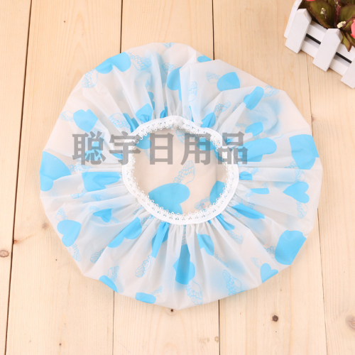 congyu daily necessities household fashion transparent shower cap pvc shower cap