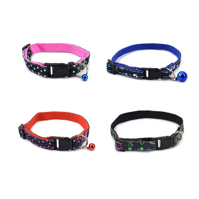 Cross-Border Boutique Pet Denim Printing Collar Dog Cat Collar Medium Large Dog Collar Pet Supplies