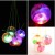 Hot Sale Flash Crystal Ball with Rope Cartoon Glowing Elastic Ball Jumping Ball Children's Toy Square Stall Supply