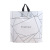PE Plastic Clothing Store Bag Custom Handbag Gift Bag Shopping Bag Geometric Pattern Black and White