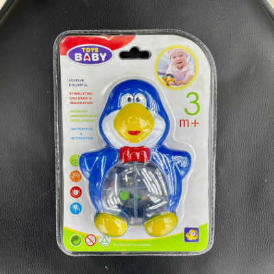 Children's Animal Rattle Penguin Rattle Three-Dimensional Fun Transparent High Saturation Meiko Eye-Catching Color Baby Puzzle Play