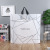 PE Plastic Clothing Store Bag Custom Handbag Gift Bag Shopping Bag Geometric Pattern Black and White