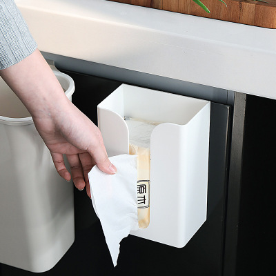 Kitchen Plastic Tissue Box Punch-Free Office Hanging Tissue Holder Simple Multifunctional Toilet Tissue Box