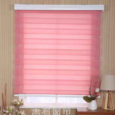 for Export Roller Shutter Day & Night Curtain Double Roller Blind Soft Gauze Curtain Punch-Free Roller Shutter Shading Louver Curtain