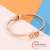 Korean Style Titanium Steel Rose Gold Hoop Charm Creative Bracelet Love You Forever Spring Fastener Opening Bracelet Female Rose Gold