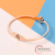 Titanium Steel Clover Bracelet Female Hand Jewelry Niche Design Open Bracelet Internet Celebrity Same Rose Gold Color Does Not Fade