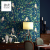 American Style Large Flower Wallpaper Retro Nostalgic Style Dark Green Flowers and Birds Pastoral Waterproof Pure Paper TV Background Wallpaper