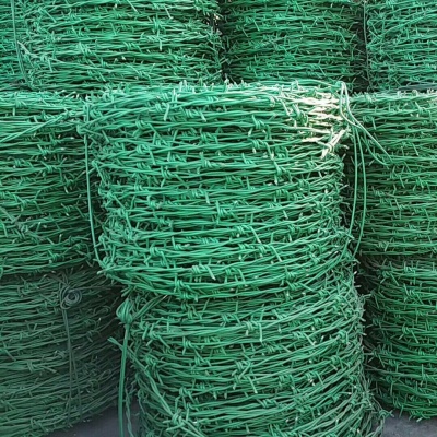 Barbed Wire PVC Coated Galvanized Thorn Rope Barbed Wire Barbed Wire Barbs Line Tribulus Terrestris Farm Guard Rail