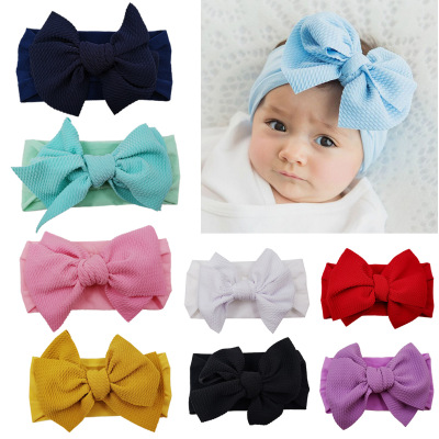 European and American New Children's Soft Nylon Hair Band Handmade Bow Hair Band Baby Baby Headband