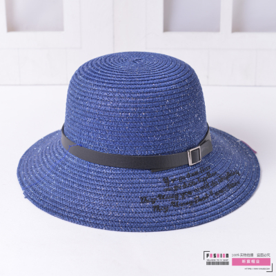 Straw Hat Female Summer Internet Celebrity Sun Protection Sun Hat Seaside Holiday Outdoor Beach Hat Korean Style All-Match Sun Bucket Hat