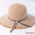 Fresh Korean Style Scenic Spot Mori Style Pastoral Soft Girl Lace Bow Plaid Straw Hat Sweet Sun Hat Hat