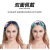 New Women's Printed Exercise Hair Band Amazon European and American Hair Band Wide-Brimmed Yoga Sweat Absorbing Hair Band Headdress