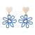 925 Silver Needle New Popular Haze Blue Earrings Net Red and Blue Earrings Simple Temperament Girl Versatile Earrings