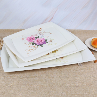 Hotel Food Tray Wholesale Multifunctional Tableware Tray Imitation Porcelain Tray for Bakery