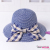Plaid Bow Outdoor Folding Straw Hat Women's Summer Korean Style Trendy Wide Brim Women's Sun Hat Sun Protection Sun Hat Summer