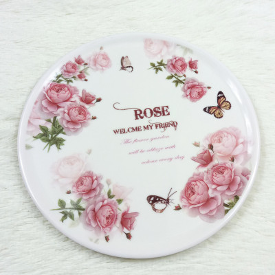 Round Melamine Heat Proof Mat Bowl Coaster Cup Coaster Desktop Anti-Scald Mat Large Home Coaster