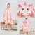 Cartoon Animal One-Piece Pajamas Pink Starry Sky Wine Red Cold-Proof Clothes Bathrobe Night-Robe Men and Women Couple Thickened