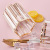 Creative Makeup Brush Holder Nordic Golden Glass Vase Eyebrow Pencil Beauty Container Geometric Pen Container Multifunctional Storage Box