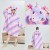 Cartoon Animal One-Piece Pajamas Pink Starry Sky Wine Red Cold-Proof Clothes Bathrobe Night-Robe Men and Women Couple Thickened