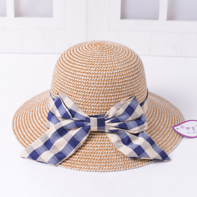 New Fashion Sun Hats for Women Girls Wide Brim Floppy Straw Hat Summer Bohemia Beach Cap Ribbon chapeau femme
