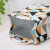 Geometric Square Cotton and Linen Backpack Travel Storage Bag Travel Storage Shoe Bag Convenient Cosmetic Bag Cartoon Insulated Bag