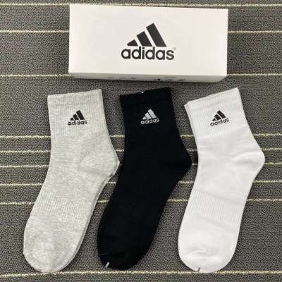 Athletic Socks Personality Simple Middle Tube Pure Cotton Sweat Absorbing and Deodorant Summer Trendy Socks Factory Wholesale