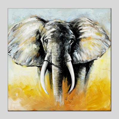 Elephant Oil Painting Frameless Painting Hotel Oil Painting Inkjet Printing Factory Direct Decorative Painting Oilpainting