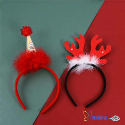 Christmas Children's Gift Dress up Hairband Decoration Luminous Antlers Headband Hair Accessory Small Gift