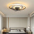 Modern Ceiling Fan Flush Mount Fans with Lights Remote Control Low Profile Ceiling Light Blade Smart Industrial Kitchen