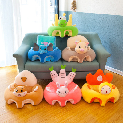 Cartoon Animal Fruit Pattern Baby Learning Chair Children's Sofa Embroidery Bean Bag Hot Selling Halloween Gift