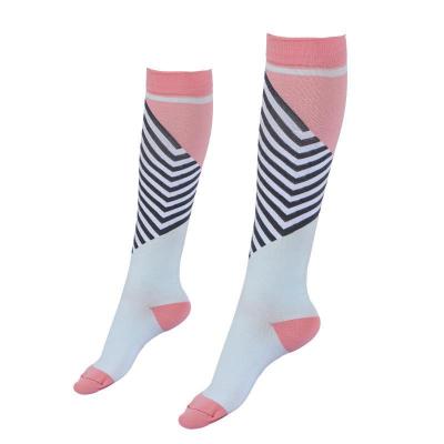 Foreign Trade Colorized Decorative Design Compression Stockings Nurse Leggings Men's and Women's High Compression Socks in Stock Customizable Logo