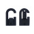 Support Customized Clothing Home Textile Black Plastic Hook Clothing Store Plastic Coat Hook Daily Home Non-Slip Clothes Hook