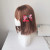 Lolita Headdress Plaid Bow Cute Cherry Barrettes Extremely Cute Hair Accessories Bear Bag Cartoon Two-Dimensional Side Clip