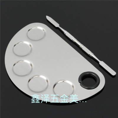 Stainless Steel Semicircle Palette Heart-Shaped Palette
