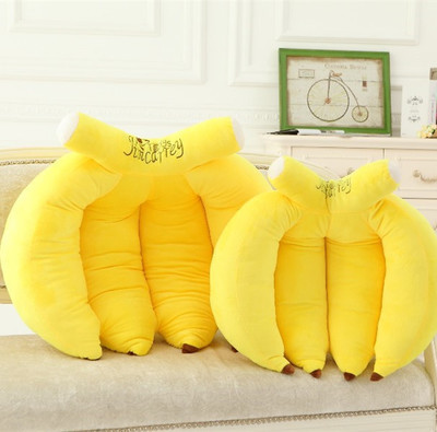 Special Artificial Banana Pillow Fruit Waist Cushion Children's Plush Toys Backrest Factory Direct Sales Puzzle Doll