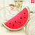 Watermelon Lumbar Support Pillow Mat Simulation Embroidered Fruit Bolster round Children's Plush Toys Large Pillow Photography