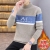 Mock Neck Sweater Men's Thick round Neck Knitwear Youth Students Warm-Keeping Base Sweater Korean Style Fashion Clothes Men