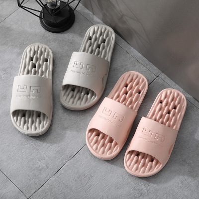 New Style Eva Bathroom Leaking Slippers Foot Massage Home Women's Slippers Summer Couple Indoor Shoes Men
