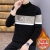 Mock Neck Sweater Men's Thick round Neck Knitwear Youth Students Warm-Keeping Base Sweater Korean Style Fashion Clothes Men