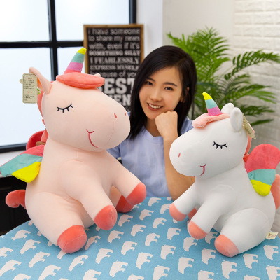 Soft Rainbow Angel Unicorn Doll Doll Candy Color Internet Hot Girlish Stuffed Doll Pillow Female