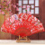 Fan Wholesale Ladies Folding Fan Dance Fan Gilding Pink Silk Cloth Fan Plastic Foreign Trade Fan Gift Fan
