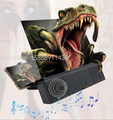 New 3D Mobile Phone Bracket Screen Amplifier Bluetooth Speaker Screen Amplifier Gift