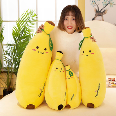 Creative Soft Banana Plush Toy Pillow Fruit Pillow Cushion down Cotton Doll Ragdoll Children's Sofa